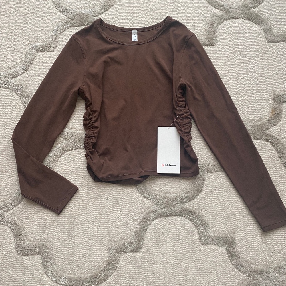 Lululemon All It Takes LS Crop top, size 8, NEW with tags